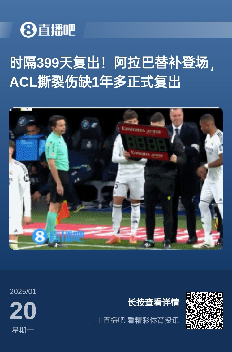  劉星也成玻璃人了！阿拉巴重傷399天后復出，時隔15天又遭遇傷病