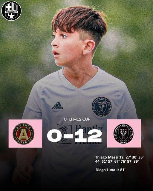  假新聞！梅西兒子U13比賽單場1人轟11球，多家媒體報道后刪除新聞