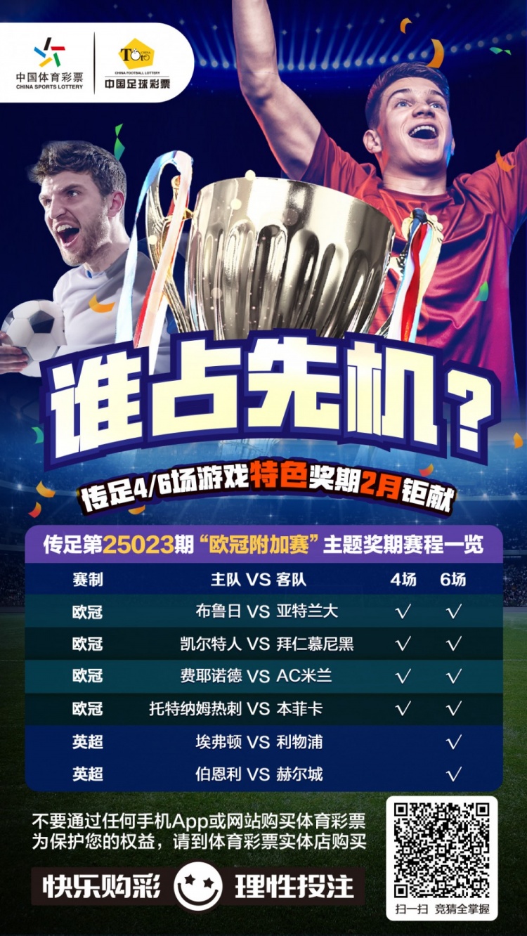  誰占先機？！傳足特色獎期第25023期聚焦歐冠附加賽