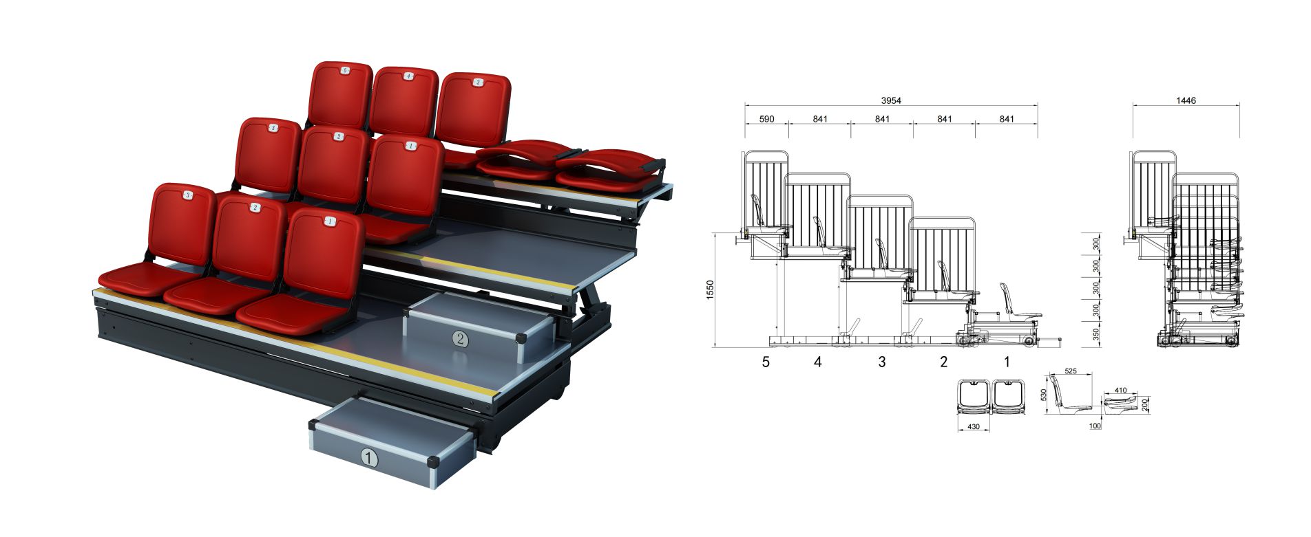 斐特前置伸縮看臺(tái)